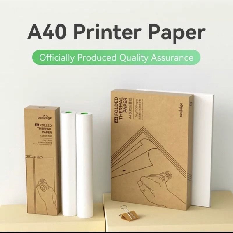 A4 Thermal Printing Paper Rolls for Peripage A4 Mini Printer Pocket Printer Portable Thermal Label Printer Thermal Paper Folded Rolls