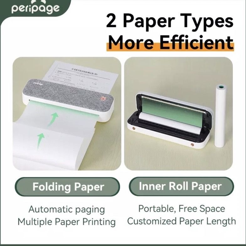 A4 Thermal Printing Paper Rolls for Peripage A4 Mini Printer Pocket Printer Portable Thermal Label Printer Thermal Paper Folded Rolls