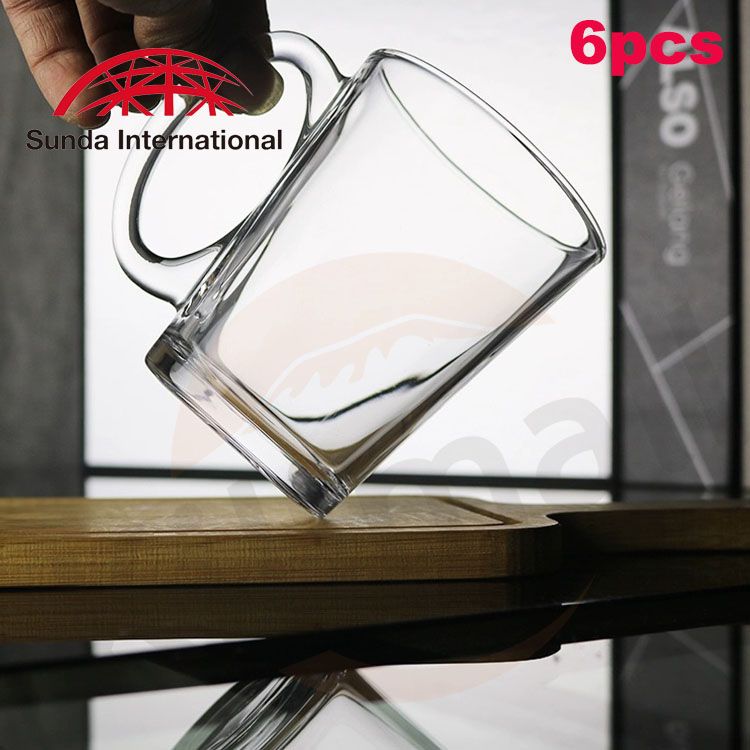 Sundabests 6pcs Glass Cup High Quanlity Milk Juicer Beer Glass Cups wine glasses kitchen appliance import（311006321）