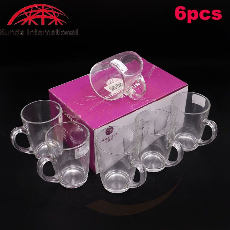 Sundabests 6pcs Glass Cup High Quanlity Milk Juicer Beer Glass Cups wine glasses kitchen appliance import（311006321）