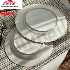 Sundabests High Quality 6 Piece 8.5 inch Classique Dinner Dish Plates(311011940)