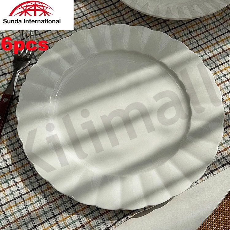 Sundabests High Quality 6 Piece 8.5 inch Classique Dinner Dish Plates(311011940)