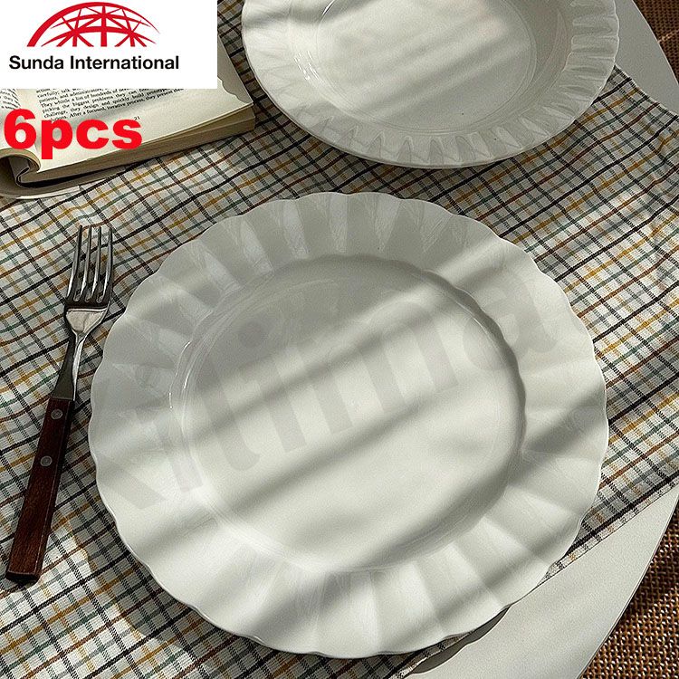 Sundabests High Quality 6 Piece 8.5 inch Classique Dinner Dish Plates(311011940)