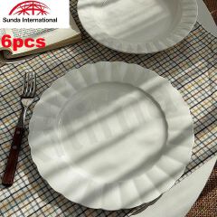 Sundabests High Quality 6 Piece 8.5 inch Classique Dinner Dish Plates(311011940)