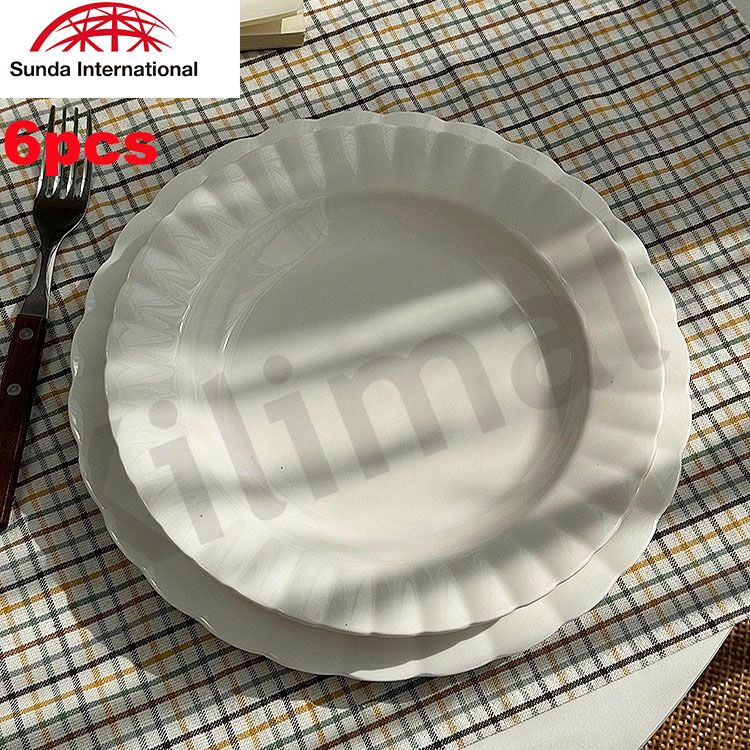 Sundabests High Quality 6 Piece 8.5 inch Classique Dinner Dish Plates(311011940)