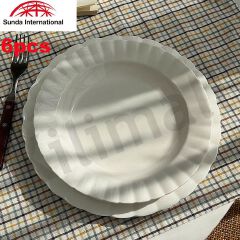 Sundabests High Quality 6 Piece 8.5 inch Classique Dinner Dish Plates(311011940)