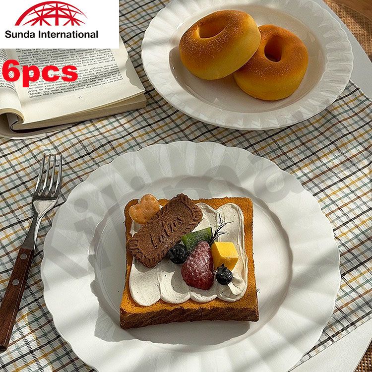 Sundabests High Quality 6 Piece 8.5 inch Classique Dinner Dish Plates(311011940)