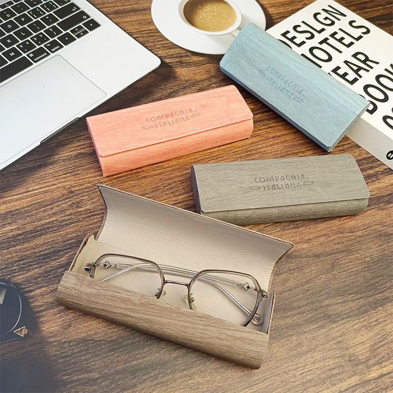 Glasses Case for Men and Women Students Large Frame Magnetic Suction Japanese Style Fresh Simple Advanced Car Compression-Resistant Portable Glasses Storage Box