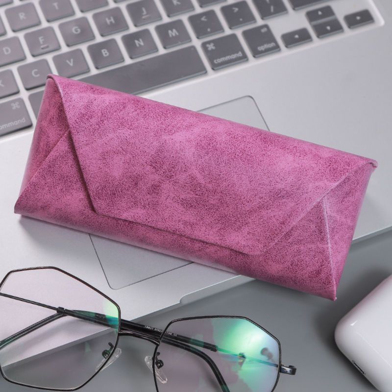 Only Case Glasses Case Advanced Magnetic Suction Fashion Men's and Women's Students Portable Retro Sunglasses Ink Simple Leather Mirror Case