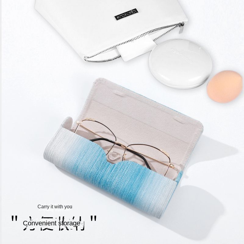 Glasses Case Rainbow Drop-resistant Large-frame Portable Sunglasses Case for Men and Women Ins Fresh and Simple Girls Heart for Students