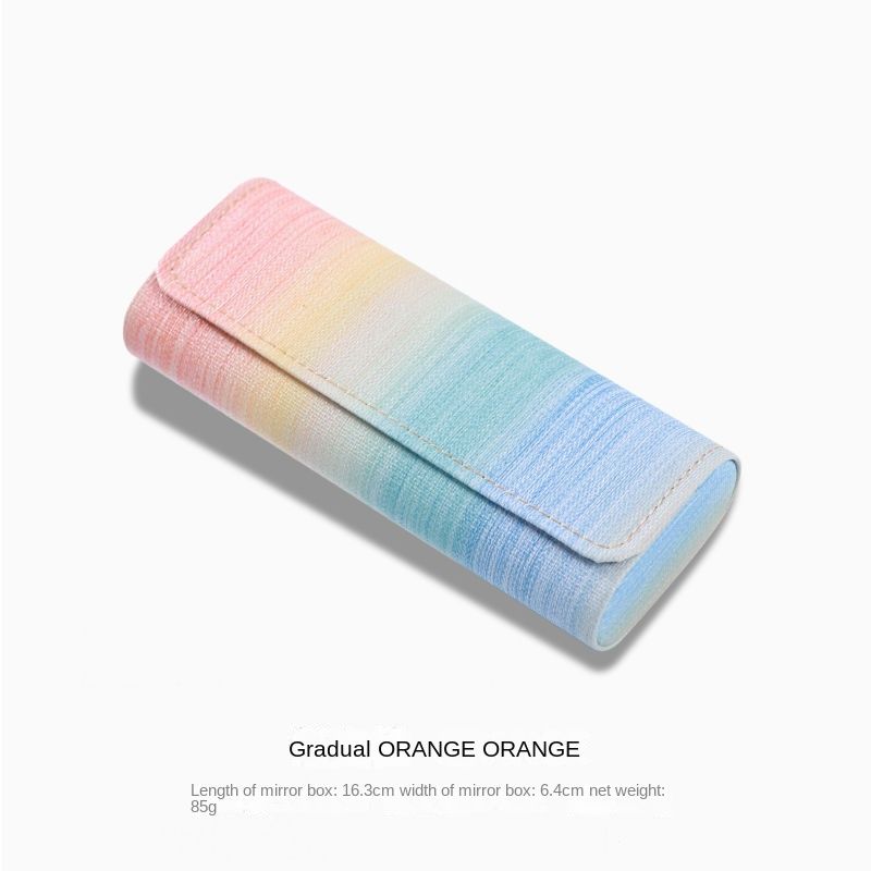 Glasses Case Rainbow Drop-resistant Large-frame Portable Sunglasses Case for Men and Women Ins Fresh and Simple Girls Heart for Students