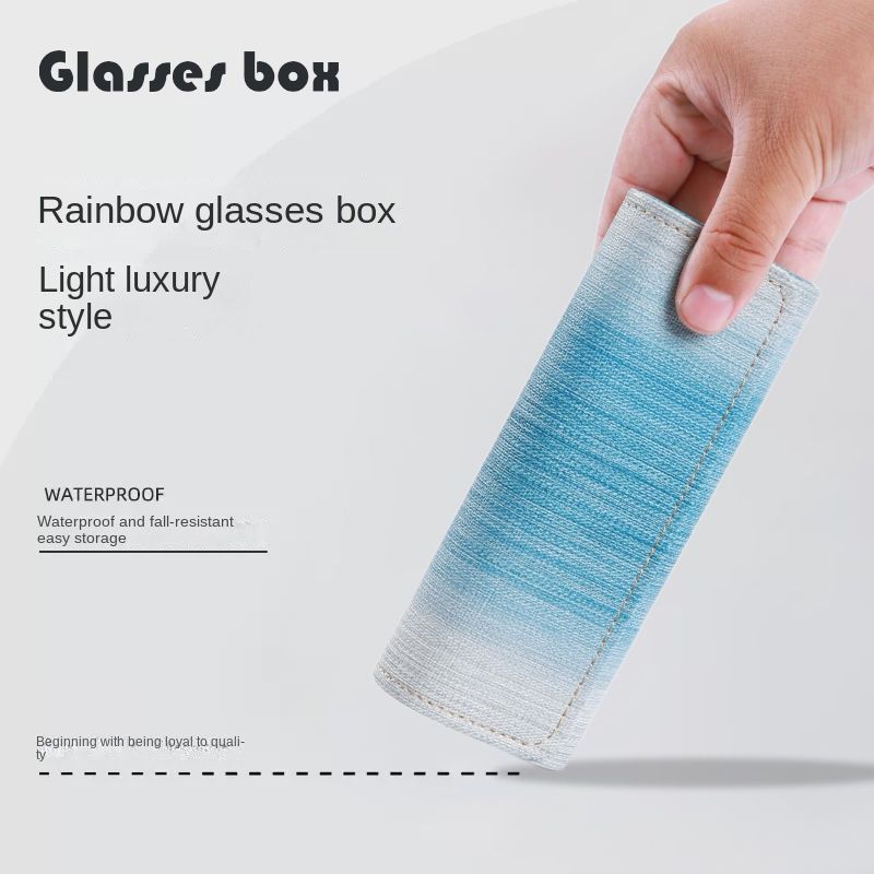Glasses Case Rainbow Drop-resistant Large-frame Portable Sunglasses Case for Men and Women Ins Fresh and Simple Girls Heart for Students