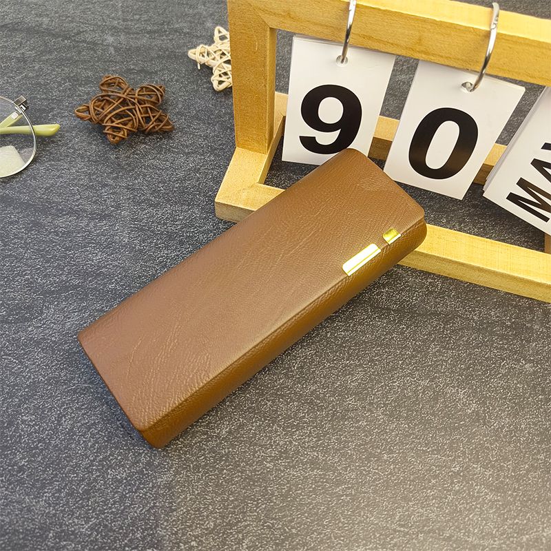New Style Portable Anti-pressure High-level Sense Simple Leather Large-capacity Glasses Storage Box for Men and Women Students