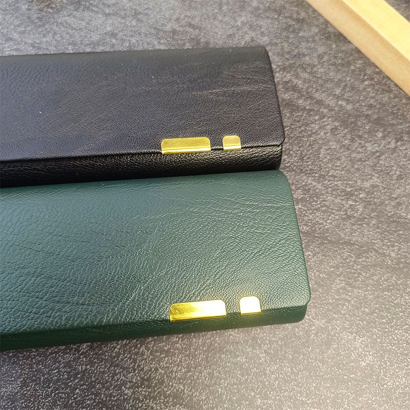 New Style Portable Anti-pressure High-level Sense Simple Leather Large-capacity Glasses Storage Box for Men and Women Students