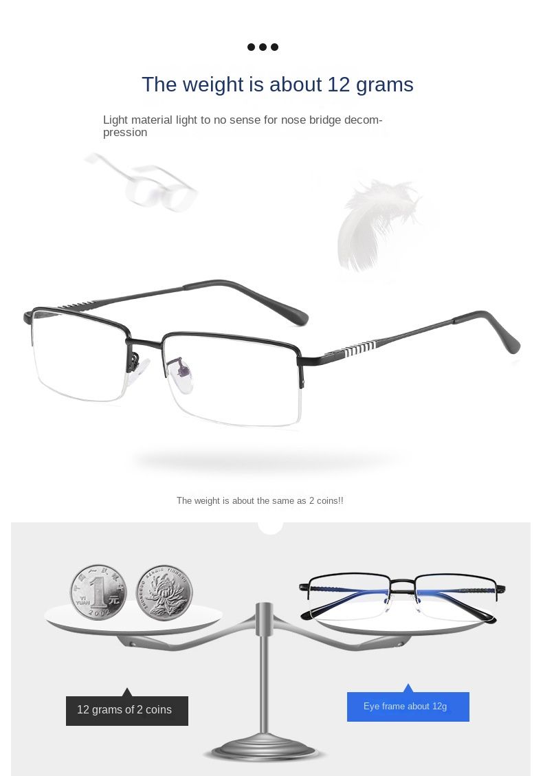 New Anti-blue Light Reading Glasses for the Elderly Women Reading Glasses Live Explosion Men's Business Glasses Frame
