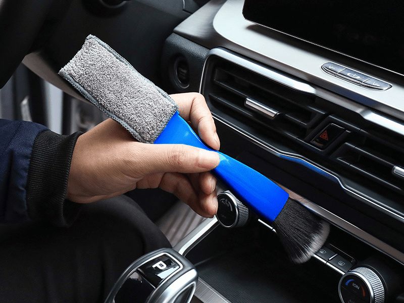 1Pc/Car Cleaning Tools Air Conditioning Air Outlet Cleaning Dust Removal Soft Brush Multifunctional Auto Interior Cleaning Tool