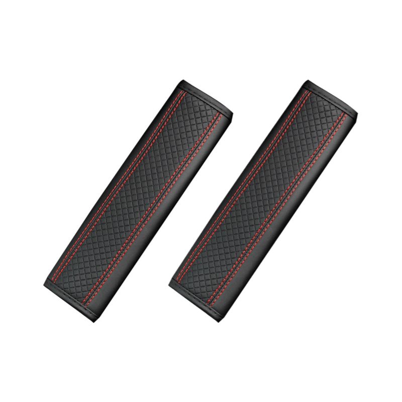 2pcs/set Universal Car Seat Belt Shoulder Cover Comfortable PU Leather Safetybelt Protective Cover Auto Accessories Decorations