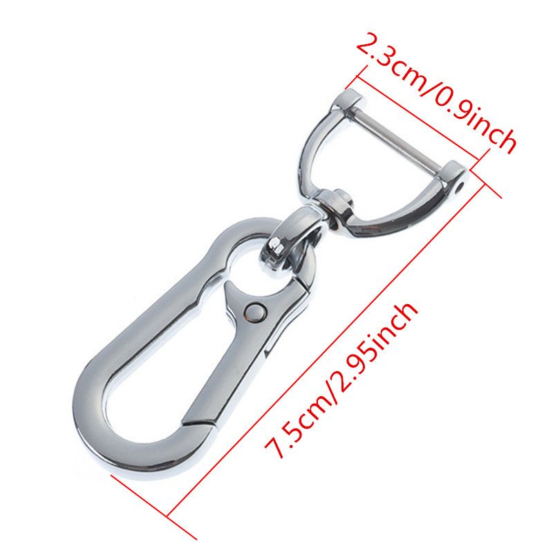 2pcs/lot 360 Degree DIY Design Creative Metal Keychain for Car, Motorcycle, and Home - Simple Alloy Spring Key Chain with Carabiners for Key Holder Decorations