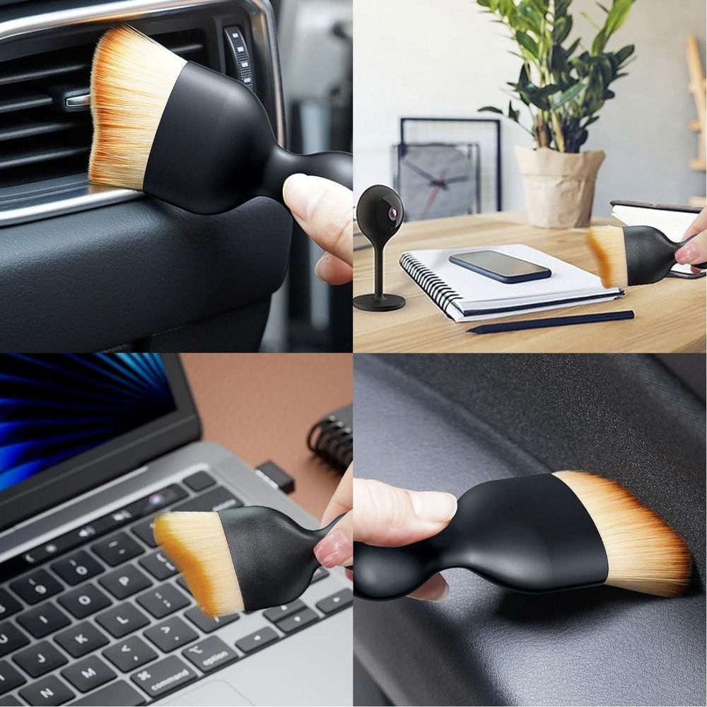 2PCS Car Interior Cleaning Tool Brush With Cover, Car Brush Car Detailing Brushes Interior Duster, Auto Interior Soft Bristles Cleaning Car Detailing Brush Dusting Tools, Scratch Free