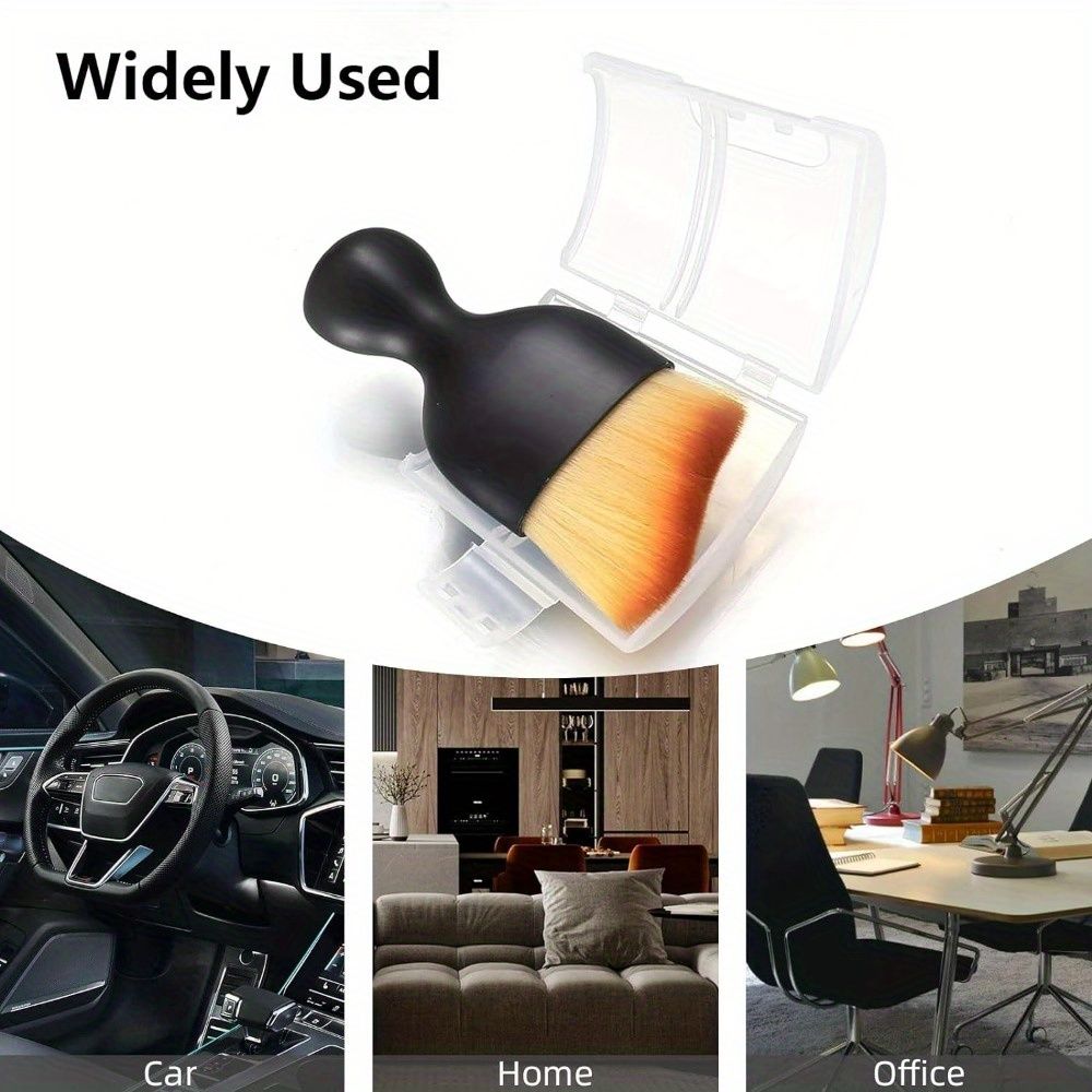 2PCS Car Interior Cleaning Tool Brush With Cover, Car Brush Car Detailing Brushes Interior Duster, Auto Interior Soft Bristles Cleaning Car Detailing Brush Dusting Tools, Scratch Free