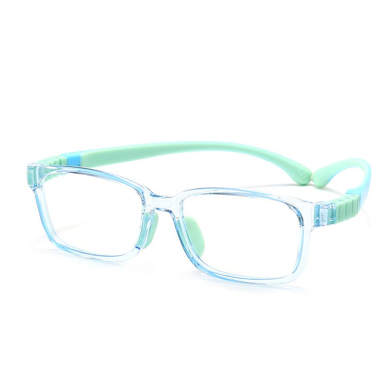 TRD24 New Children's Glasses Anti-blue Light Myopia Two-color Silicone Myopia Frame Boys and Girls Primary School Children's Frame