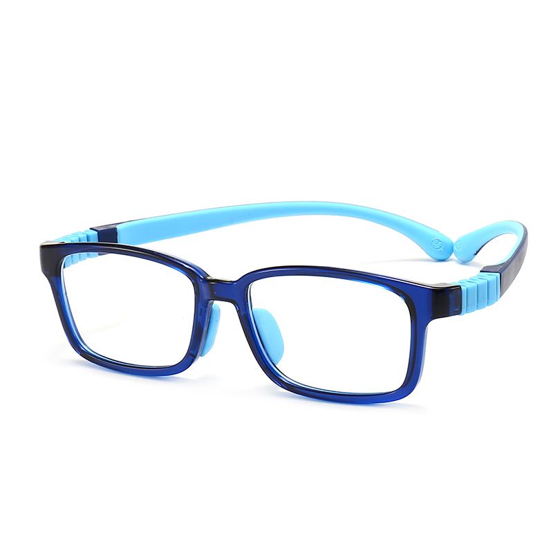 TRD24 New Children's Glasses Anti-blue Light Myopia Two-color Silicone Myopia Frame Boys and Girls Primary School Children's Frame