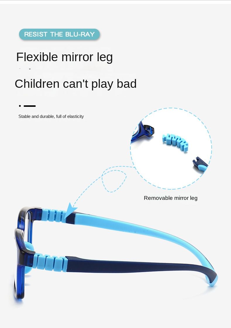 TRD24 New Children's Glasses Anti-blue Light Myopia Two-color Silicone Myopia Frame Boys and Girls Primary School Children's Frame
