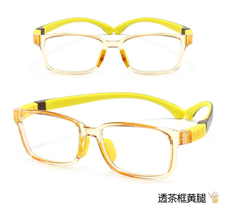 TRD24 New Children's Glasses Anti-blue Light Myopia Two-color Silicone Myopia Frame Boys and Girls Primary School Children's Frame