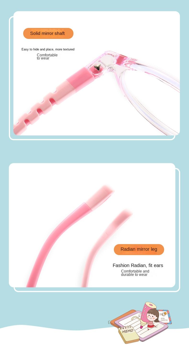 New Anti-blue Light Glasses Primary School Students Myopia Glasses Frame Female Children Silicone Glasses Frame 4-14 Years Old Glasses Frame