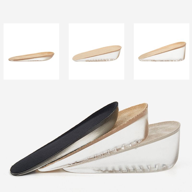 Silicone Heightening Pad Pu Insole Invisible Heightening Heel Pad Inner Heightening Pad Half Size Pad Insole Inner Heightening Pad