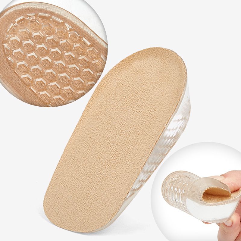Silicone Heightening Pad Pu Insole Invisible Heightening Heel Pad Inner Heightening Pad Half Size Pad Insole Inner Heightening Pad