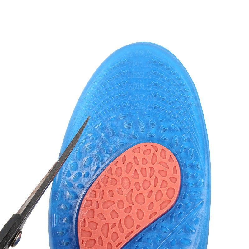 Silicone Insole Men's and Women's Sports Insole Soft Shock Absorbing Breathable Non-slip Basketball Insole Tri-color Insole