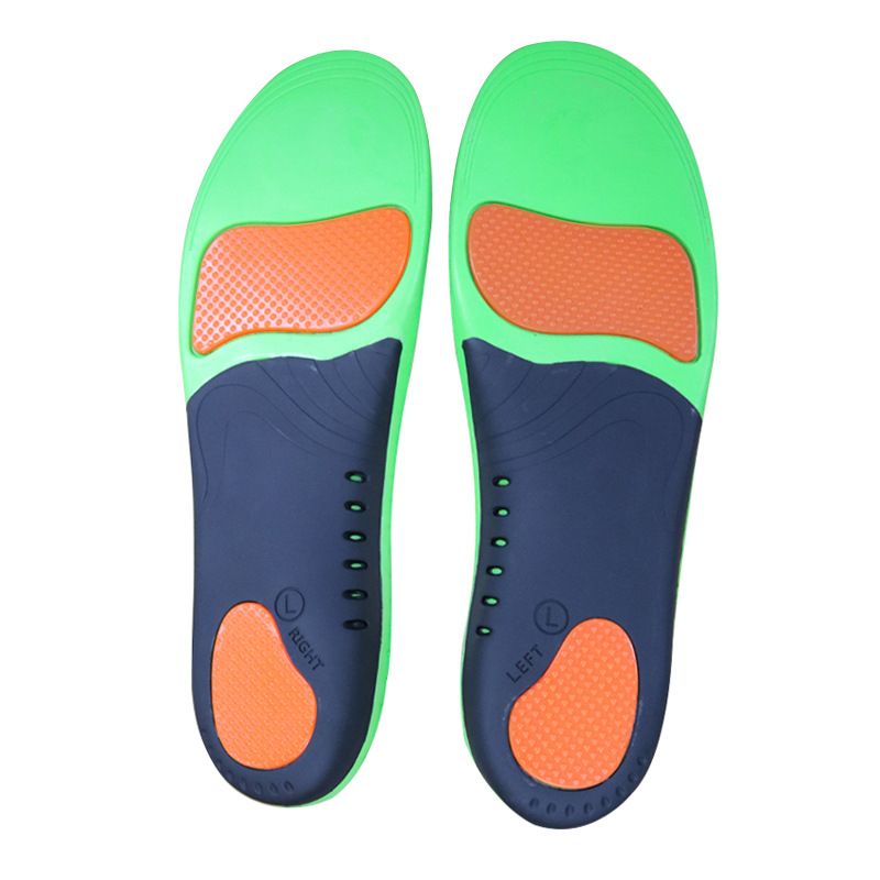 Thickened Heightening Pad Sports Insole Men's Shock Absorption Breathable Sweat Absorbing High Elastic Comfortable High Arch Foot Flat Foot Support Correction