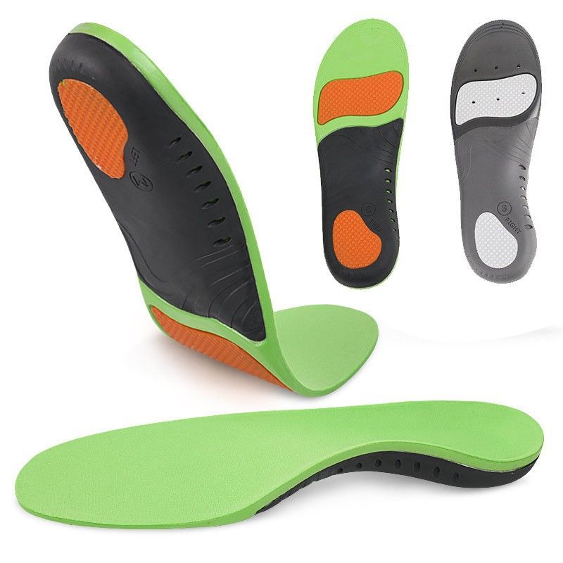 Thickened Heightening Pad Sports Insole Men's Shock Absorption Breathable Sweat Absorbing High Elastic Comfortable High Arch Foot Flat Foot Support Correction