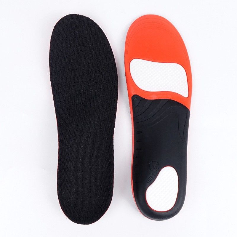 Thickened Heightening Pad Sports Insole Men's Shock Absorption Breathable Sweat Absorbing High Elastic Comfortable High Arch Foot Flat Foot Support Correction