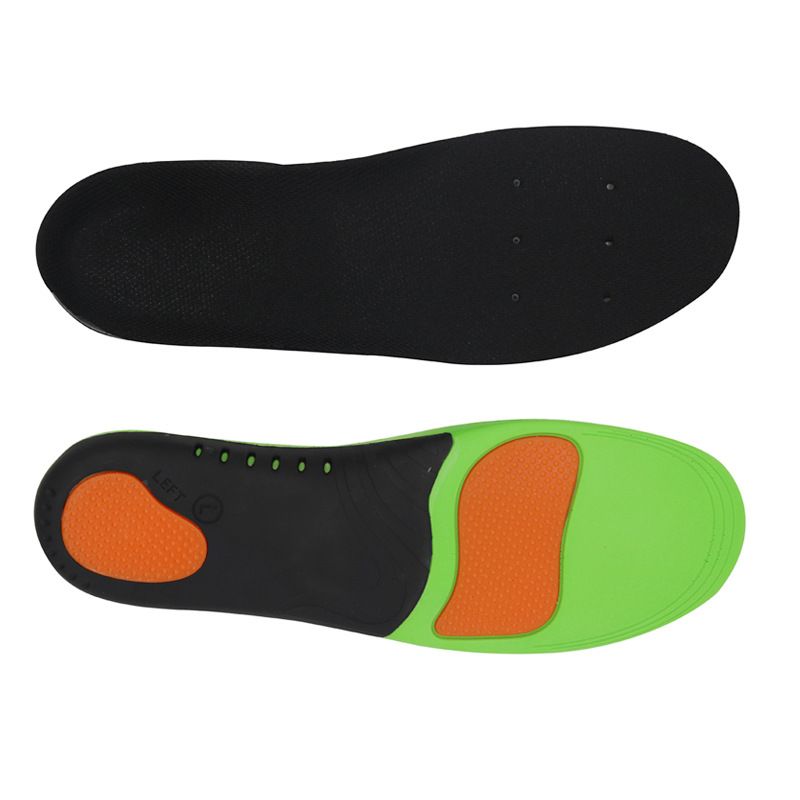 Thickened Heightening Pad Sports Insole Men's Shock Absorption Breathable Sweat Absorbing High Elastic Comfortable High Arch Foot Flat Foot Support Correction