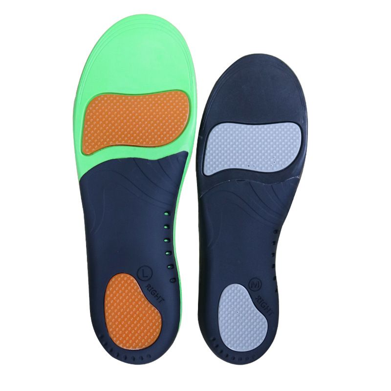 Thickened Heightening Pad Sports Insole Men's Shock Absorption Breathable Sweat Absorbing High Elastic Comfortable High Arch Foot Flat Foot Support Correction