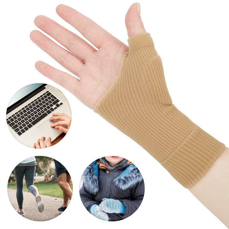 1PCS Wrist Guard Palm Guard Men's and Women's Joint Sports Sprain Elastic Wristband Warm Cold-proof Fitness Half Finger Gloves