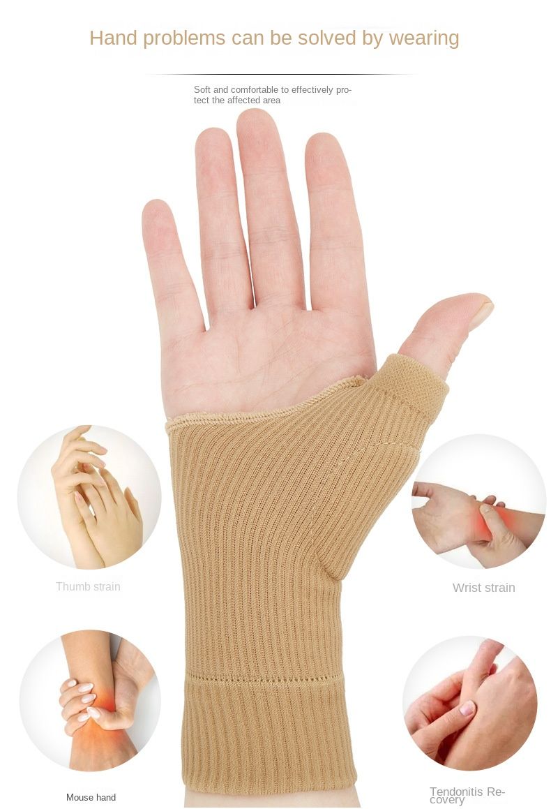 1PCS Wrist Guard Palm Guard Men's and Women's Joint Sports Sprain Elastic Wristband Warm Cold-proof Fitness Half Finger Gloves