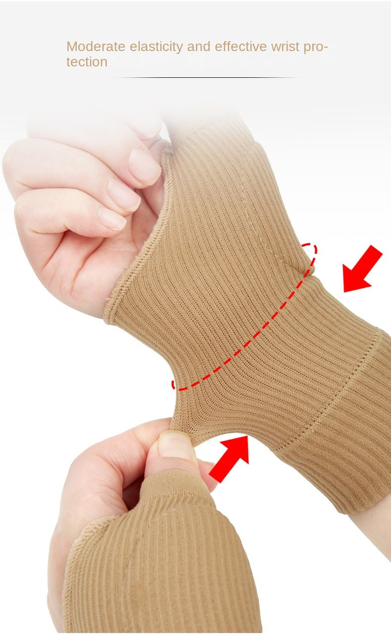 1PCS Wrist Guard Palm Guard Men's and Women's Joint Sports Sprain Elastic Wristband Warm Cold-proof Fitness Half Finger Gloves