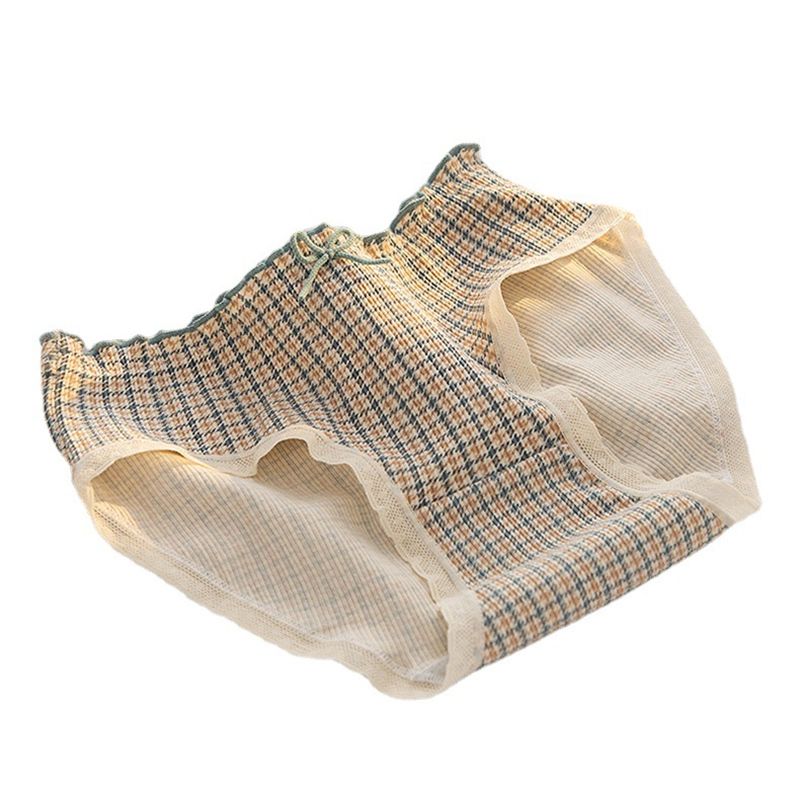 6 Pcs Women's Underwear M-XL Women's Cotton Underwear Girls' Cute Flower Briefs Mid Waist Seamless Underpants Sexy Lace Panties Female Lingerie