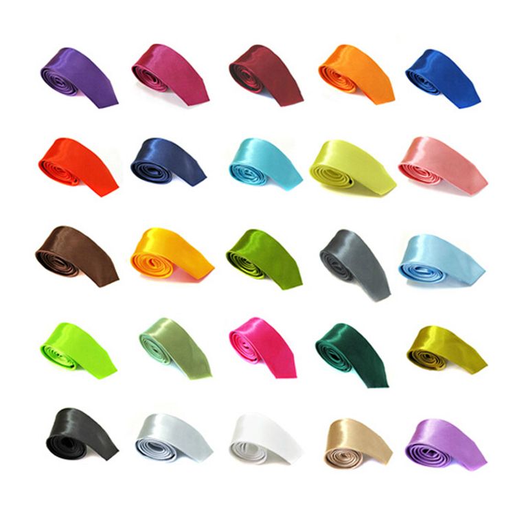 Business Men's Slim Narrow Watermelon Neckties For Young Solid 5cm Arrow Little Neck Ties