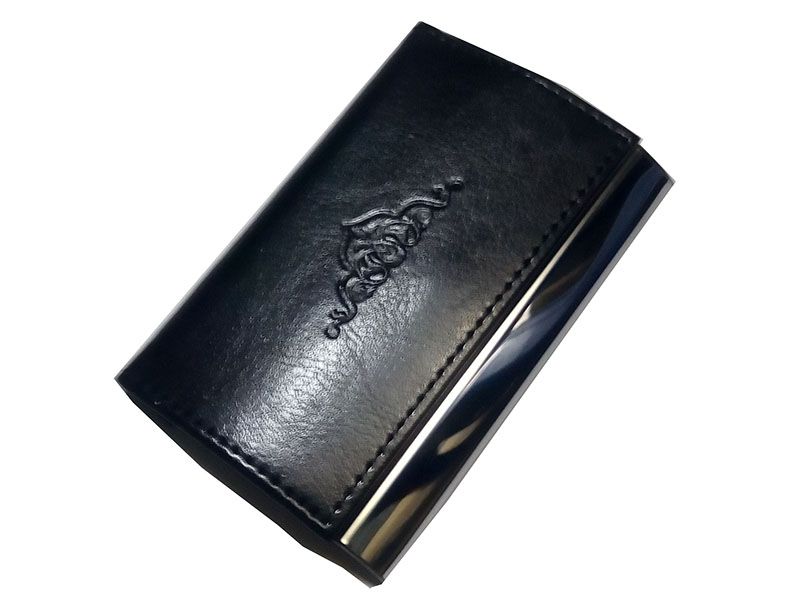 Customized Leather Card Holders Business Card Holder for Women &Men PU Leather & Stainless Steel