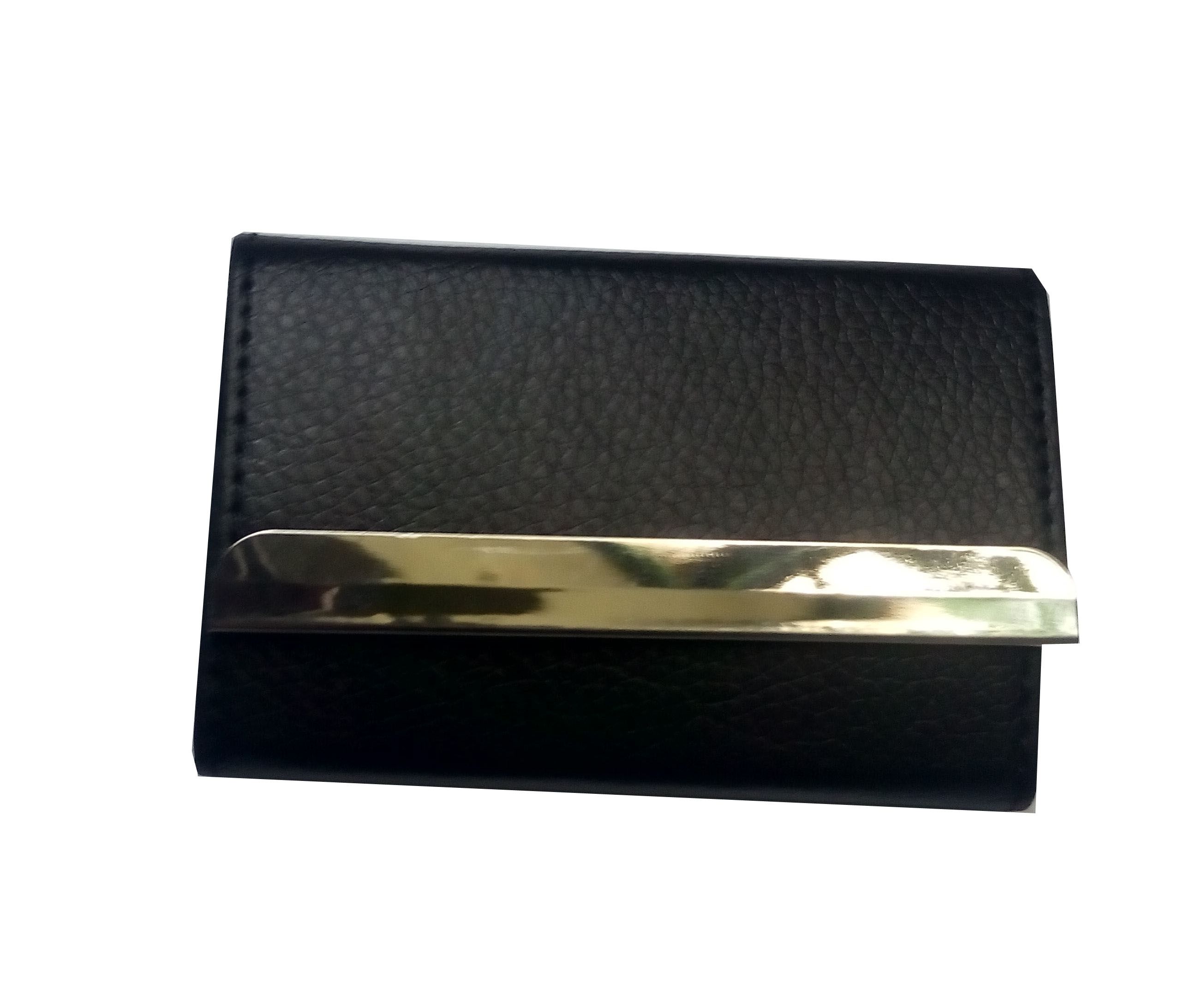 Customized Leather Card Holders Business Card Holder for Women &Men PU Leather & Stainless Steel
