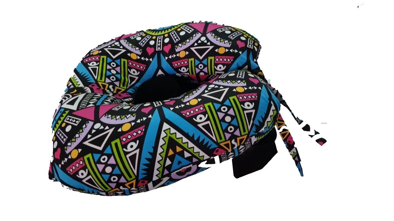 Multicolor ankara neck pillow that is comfortable and suitable for long and short trips