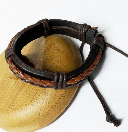 Brown and Black Leather Bracelet for men an exquisite accessory that seamlessly blends timeless class with contemporary allure.