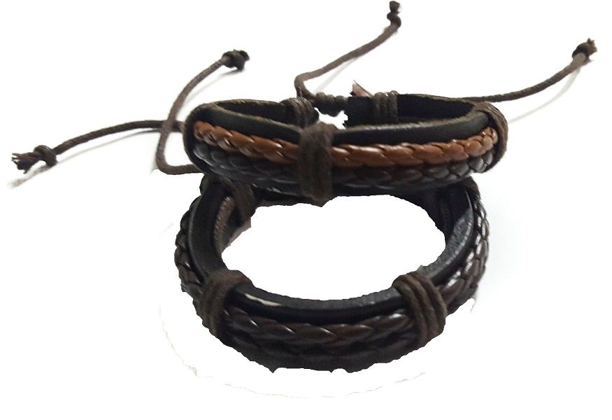Brown and Black Leather Bracelet for men an exquisite accessory that seamlessly blends timeless class with contemporary allure.