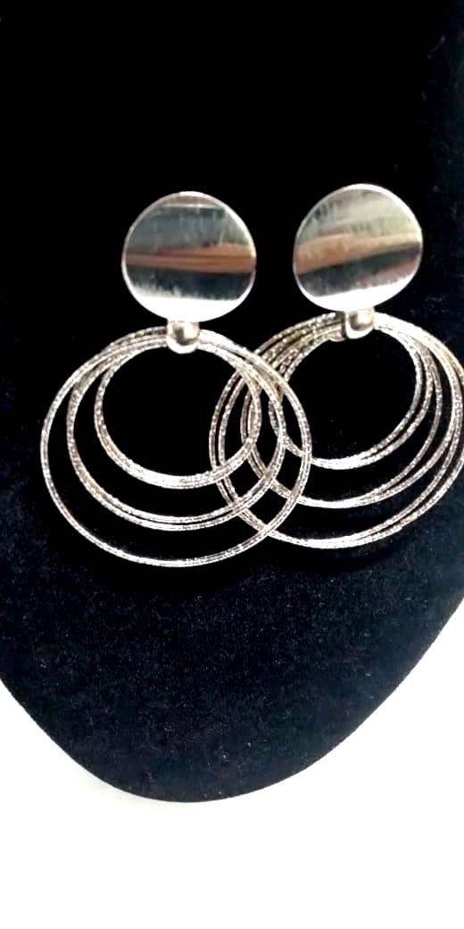 three hoop silver fashion earrings, meticulously crafted to be the crowning jewel of your accessory collection