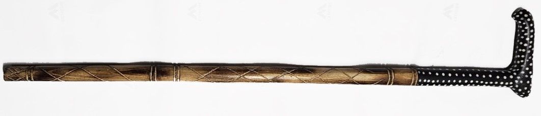 The wooden shaft, sourced from fine timber renowned for its durability and aesthetic appeal, boasts a smooth