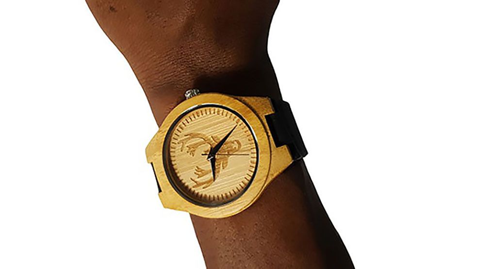 A handmade bamboo watch with leather straps is a unique and eco-friendly timepiece that combines natural materials with classic design elements
